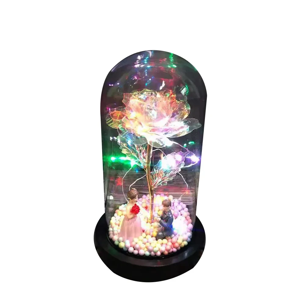 Beauty Eternal Flower Rose in Flask Wedding Decoration