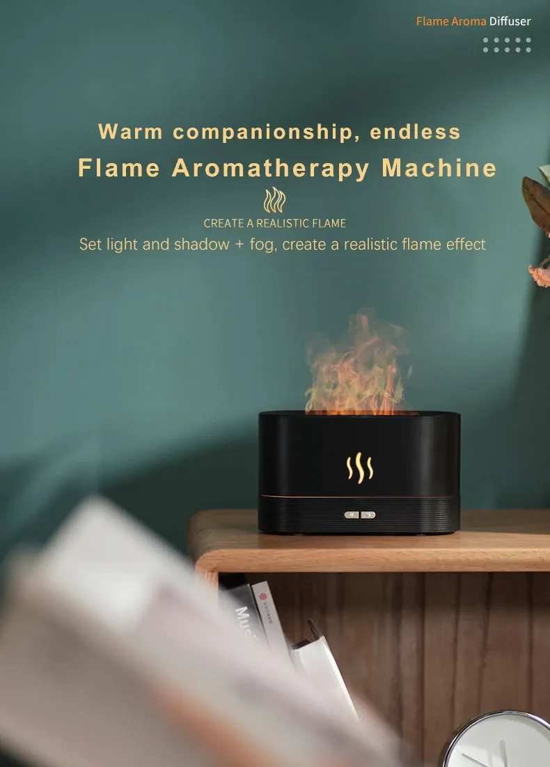 Fire Flame Humidifier Aroma Diffuser