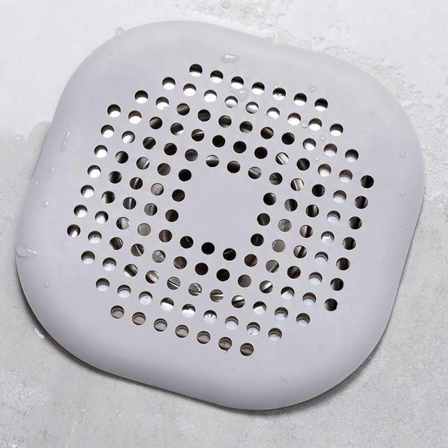 Square Silicone Floor Drain Sticker  Bathroom Sewer Hair Filter Drain Cover & Floor Drain Mat