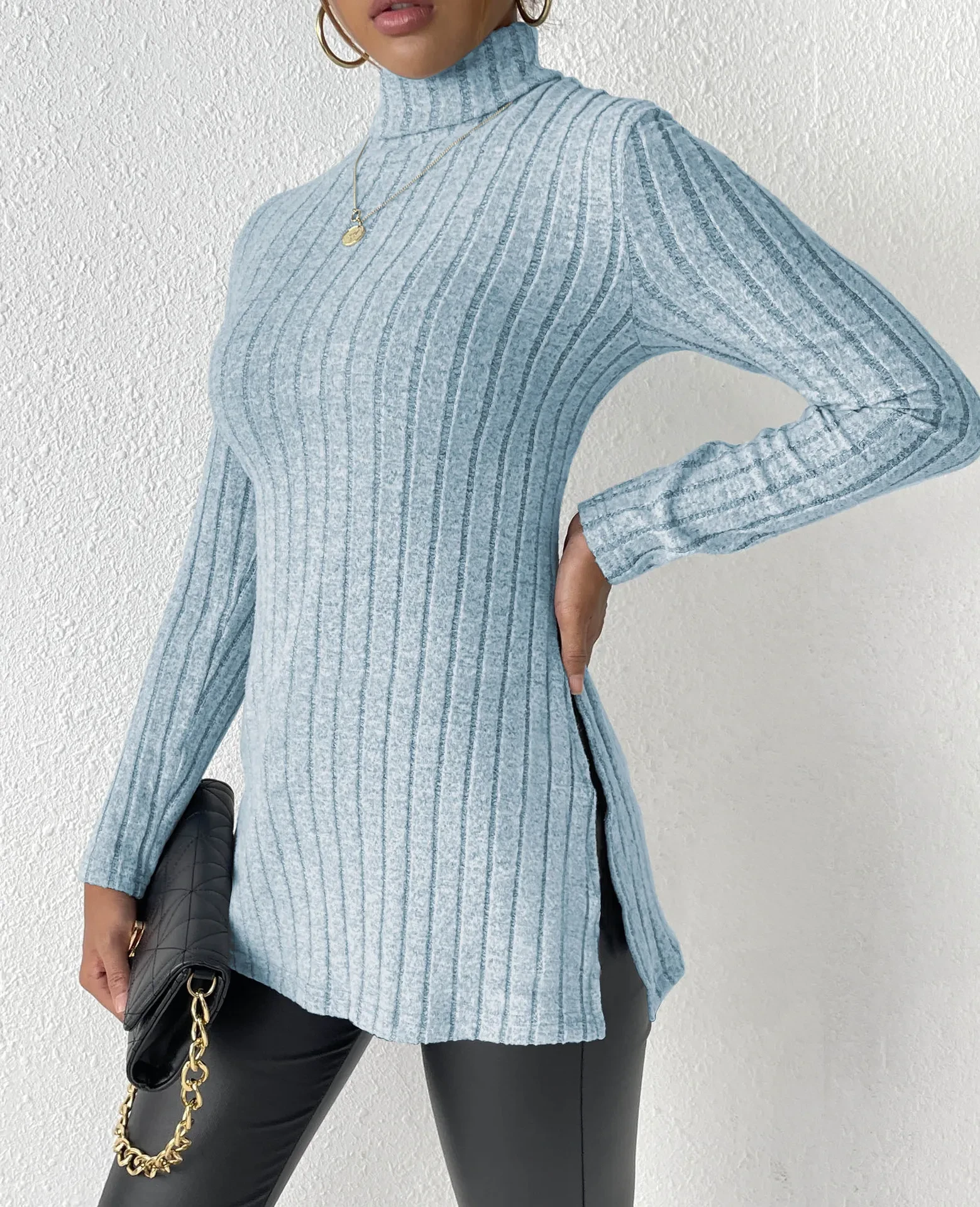 Women's Turtleneck Pullover Clothing Sweater