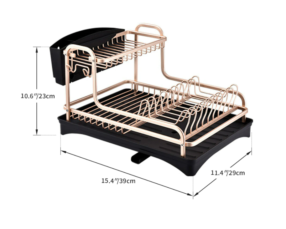 Stainless Steel Dish Rack with Drip Tray