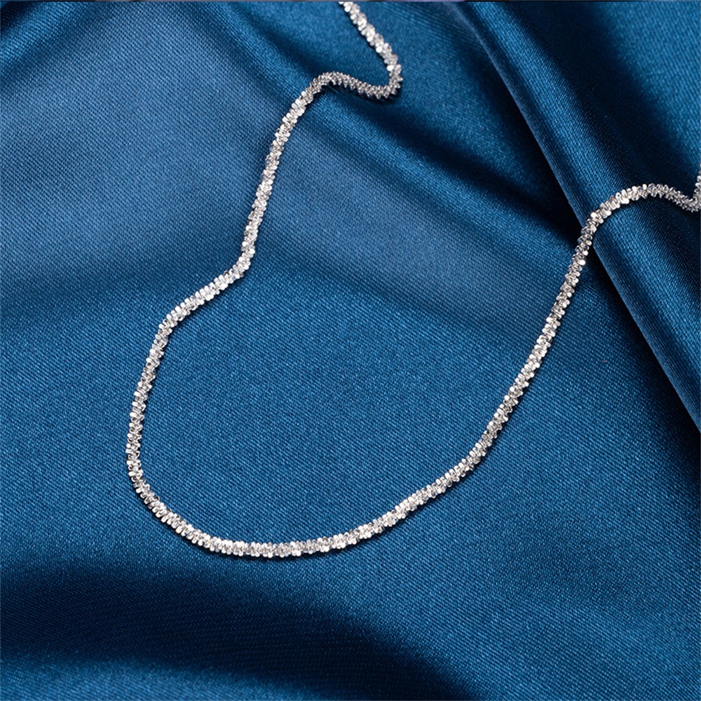 2PCS Sparkling Silver Anklet Set Elegant Copper Ankle Bracelets for Women