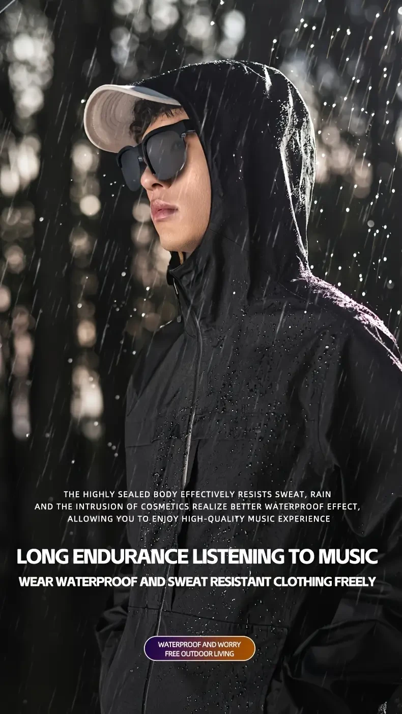 SENBENBAO Wireless Smart Glasses: Wireless Headphones with Built-in Speakers and Microphones, UV Protection, and Key Controls for Active Lifestyles