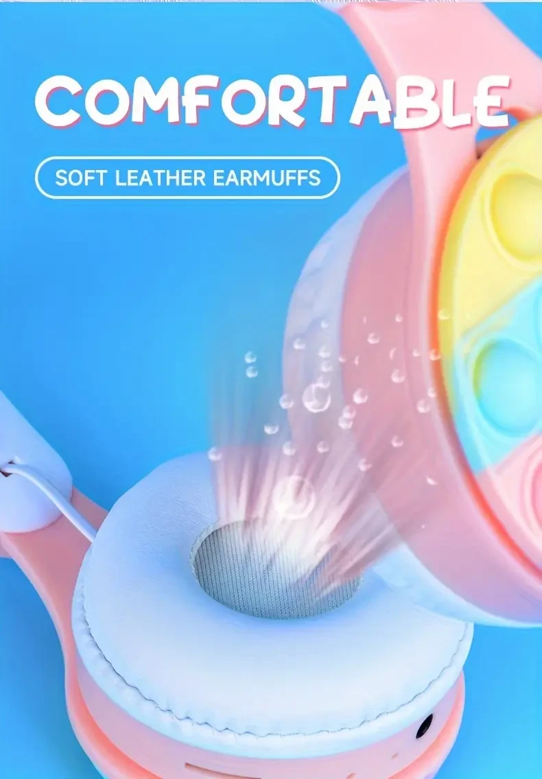 Comfort-Fit Wireless Foldable Headphones - Stylish & Sporty, USB Rechargeable with Wireless Connectivity, Pink/Purple