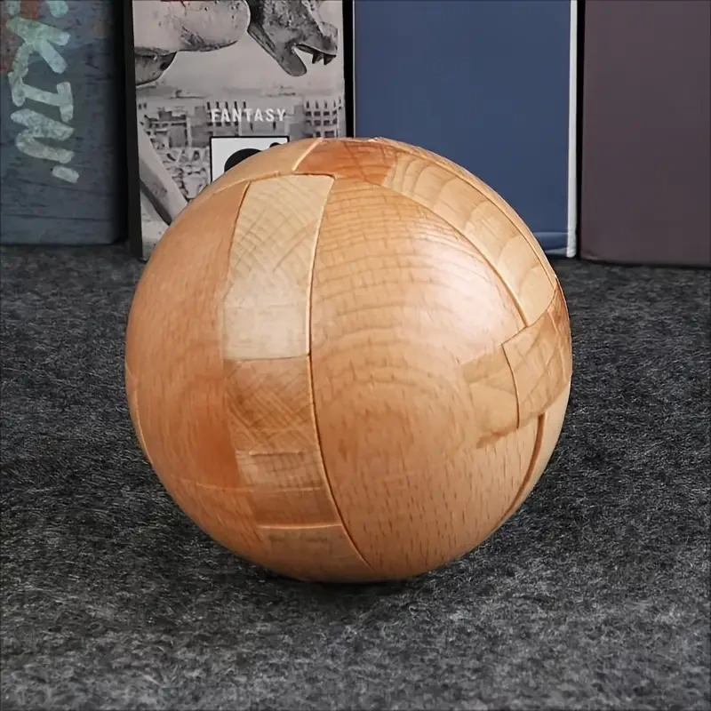 Wooden Puzzle, Magic Ball Brain Teaser Toy, Intelligence Game, Ball Puzzle Halloween, Christmas, Thanksgiving Day Gift