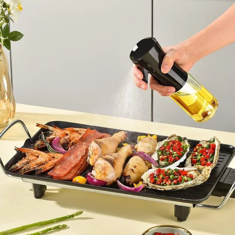 1Pc Oil Spray Bottle 200/300/500ML Kitchen Olive Oil Mist Sprayer