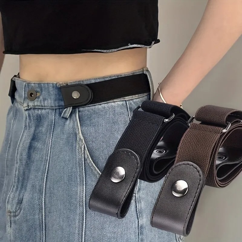 Simple & Fashionable Elastic Belt Adjustable Woven Invisible Seamless Belt