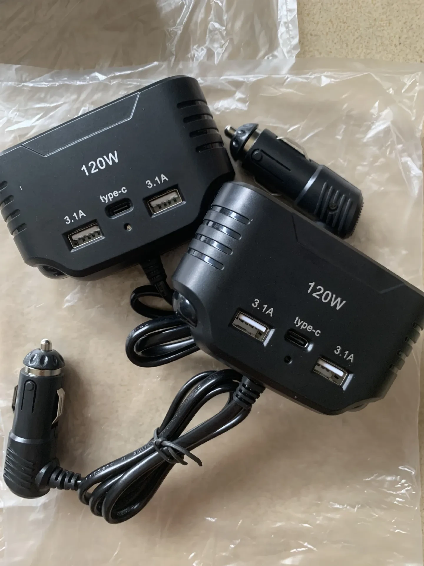 Car High-power One-three Converter Charger