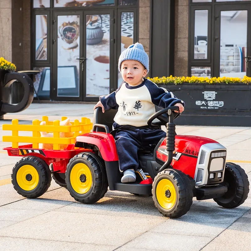 Children's Tractor Electric Car Four-wheel Car Toy