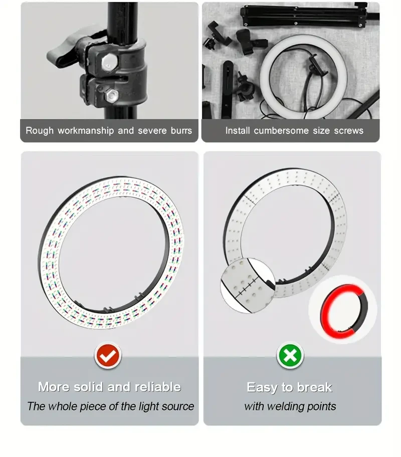 26.01cm LED Ring Light with Tripod Stand - USB Powered, Ideal for Selfies, Photography & Video Live Streaming