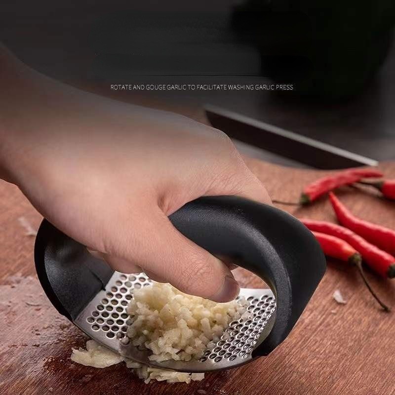 Stainless Steel Garlic Press  Manual Garlic Crusher & Mincer Tool for Fruits and Vegetables