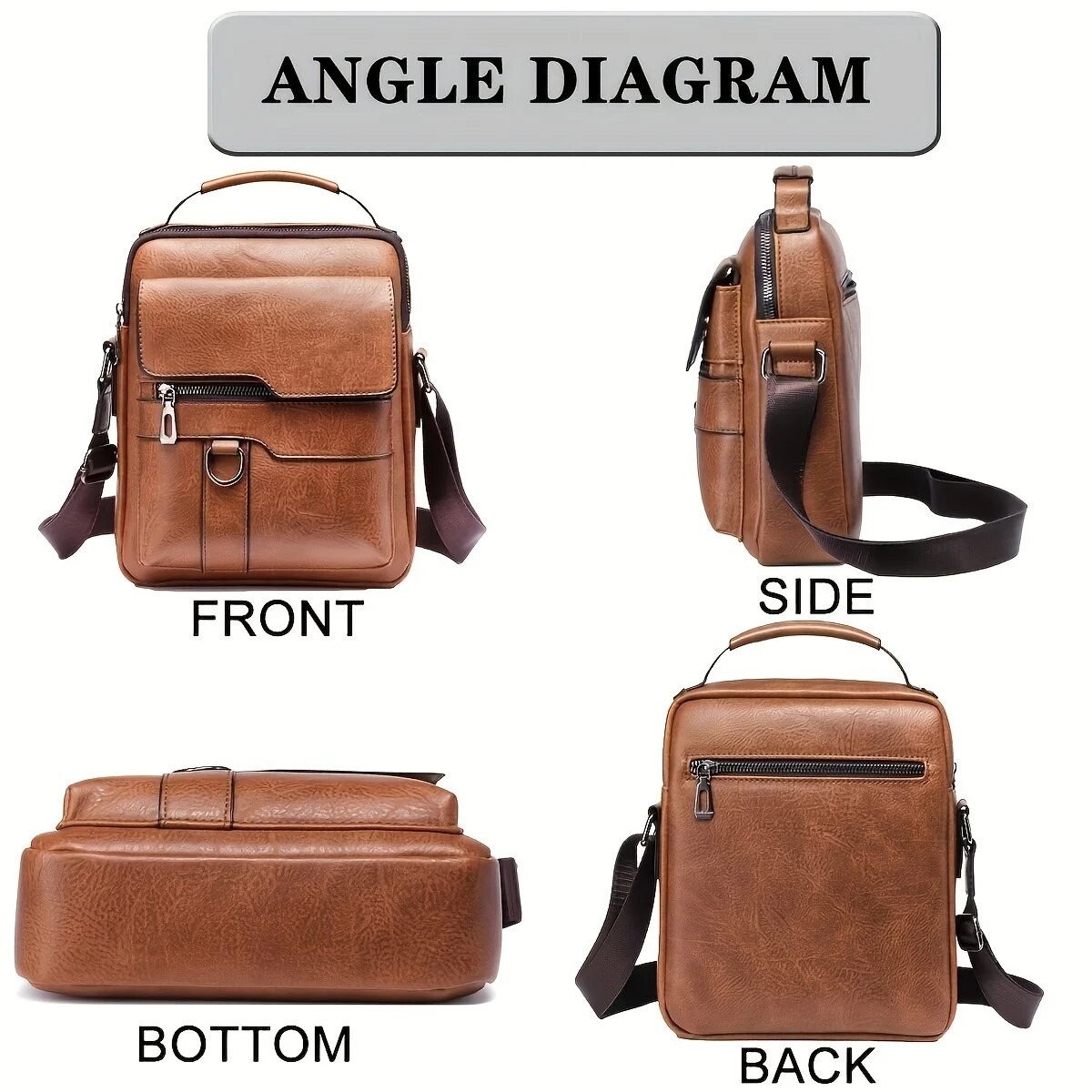 Men's PU Leather Shoulder Bag