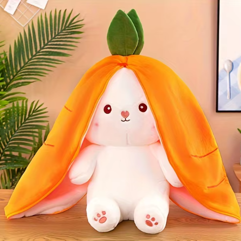 Bunny Stuffed Animal,Reversible Carrot