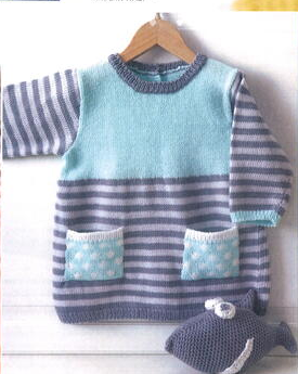 Merino Striped Dress  | Handmade