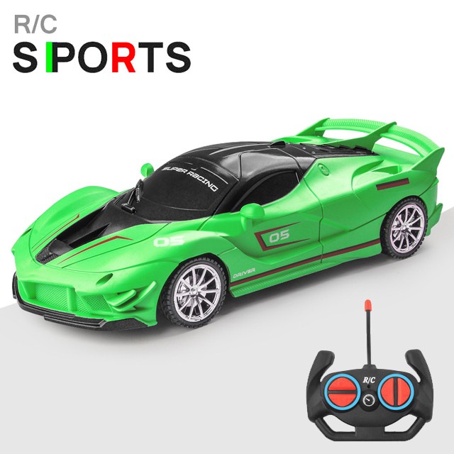 1:18 RC Sports Car - LED Light, 2.4G Remote Control High-Speed Drift Car