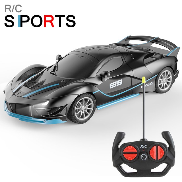 1:18 RC Sports Car - LED Light, 2.4G Remote Control High-Speed Drift Car