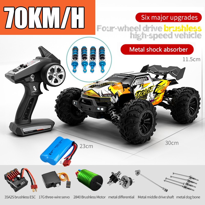 Off-Road 4x4 RC Car - High Speed 70KM/H Brushless 4WD Monster Truck