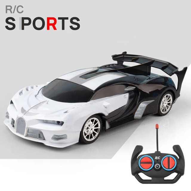 1:18 RC Sports Car - LED Light, 2.4G Remote Control High-Speed Drift Car