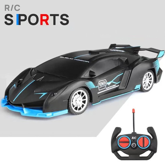 1:18 RC Sports Car - LED Light, 2.4G Remote Control High-Speed Drift Car