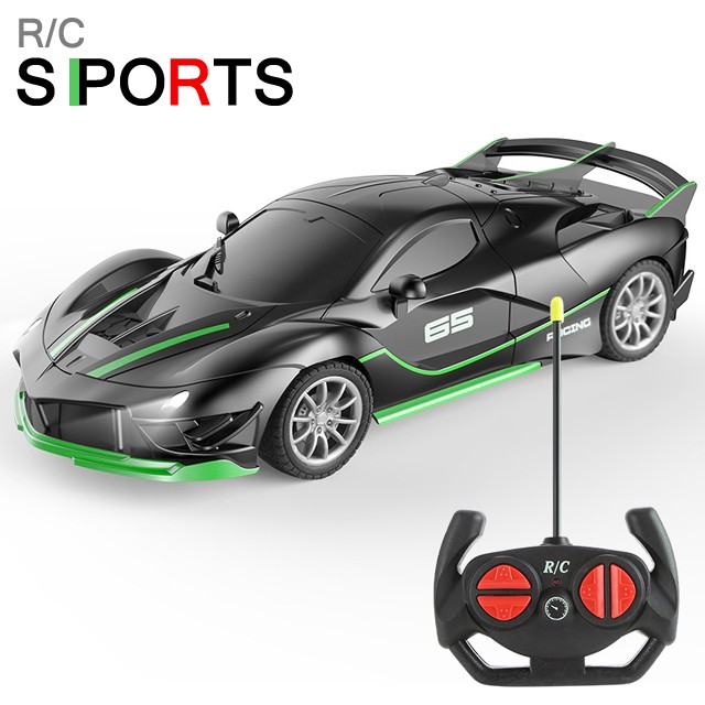 1:18 RC Sports Car - LED Light, 2.4G Remote Control High-Speed Drift Car