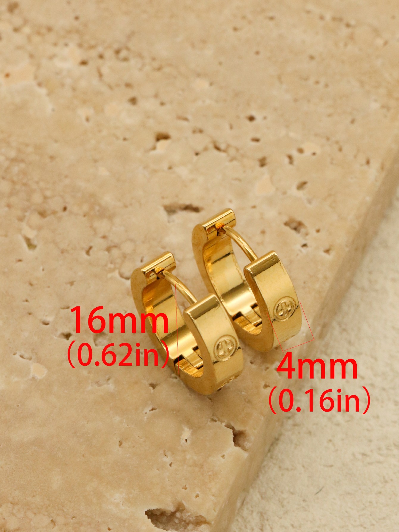 1 Pair/2pcs Top Quality Classic Stainless Steel Earrings