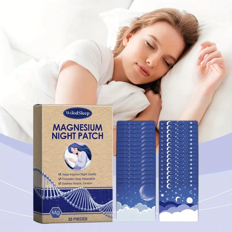 Magnesium Oil Patch, Magnesium Chloride Patch with Magnesium Chloride, Lavender, Coconut Oil, Arnica Ingredients, Body Magnesium Oil Patch (32pcs)