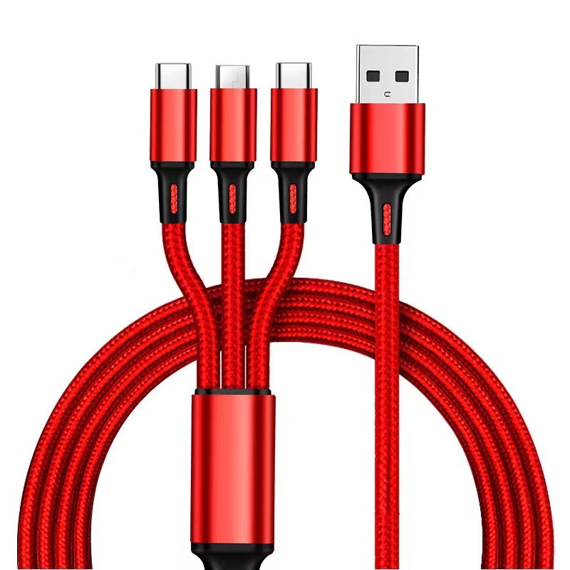 Multi USB 3-in-1 Charger Cable - Type-C and Micro USB Connectors
