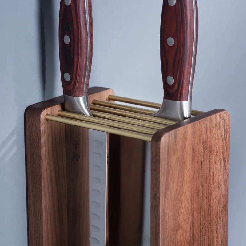 Kitchen Knife Rack Wall-Mounted Vertical Dual-Purpose