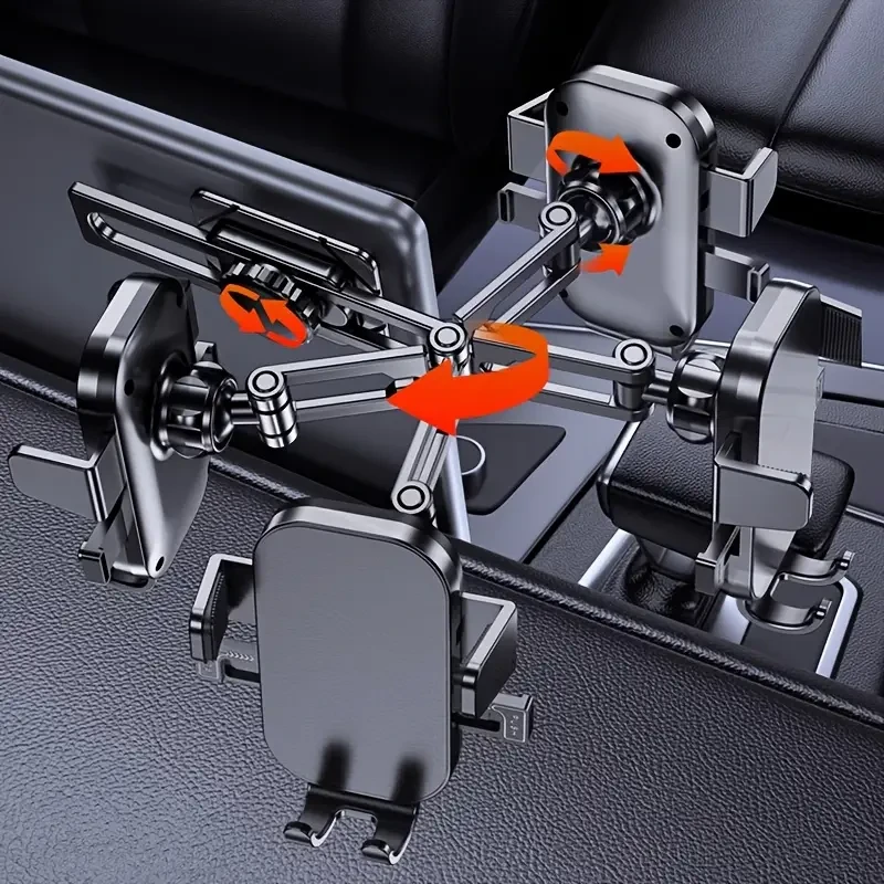 Car Phone Holder, Aluminum Alloy+ABS, Instrument Panel Phone Holder, Scalable Rotatable