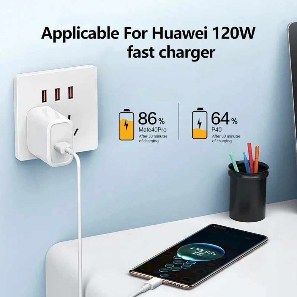 10A 120W Super Fast Charging USB Type-C Cable