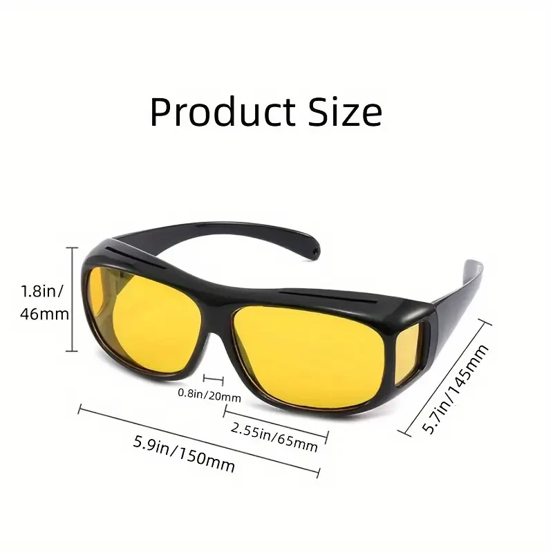 Polarized Fashion Glasses for Night Driving & Outdoor Activities - Anti-Glare, Enhanced Side View, Durable PC Frame