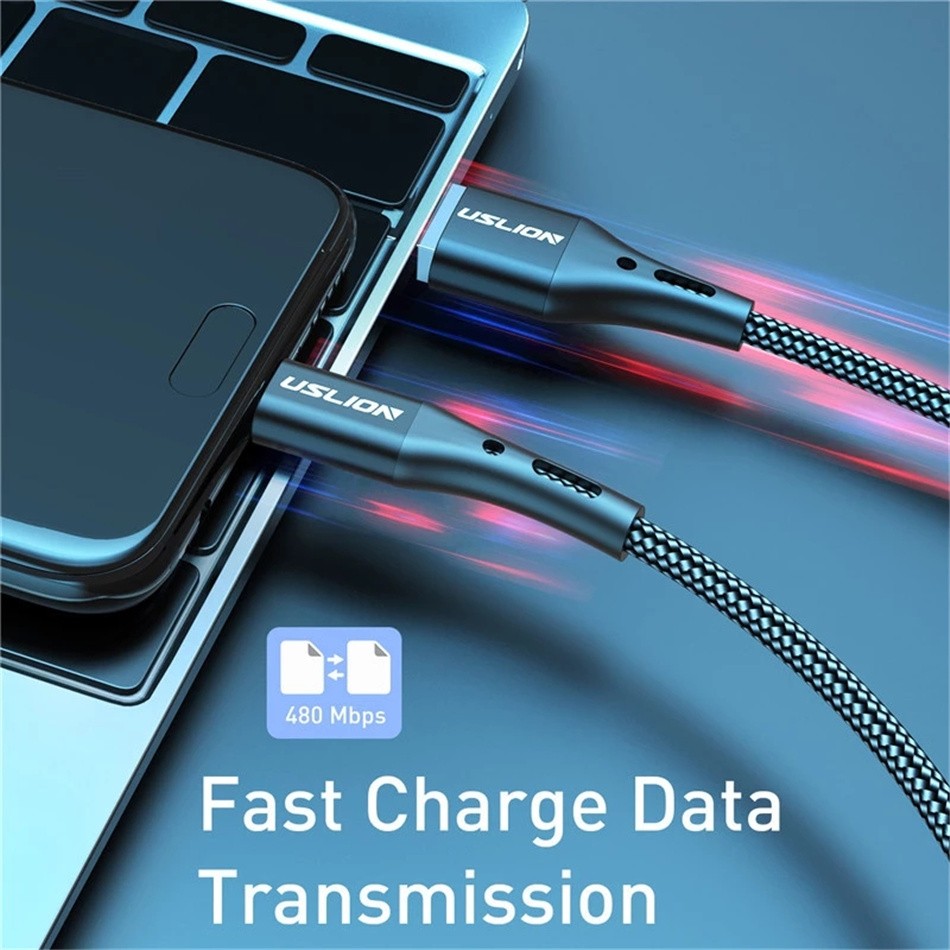 USLION 5A USB Type-C Fast Charging Data Cable