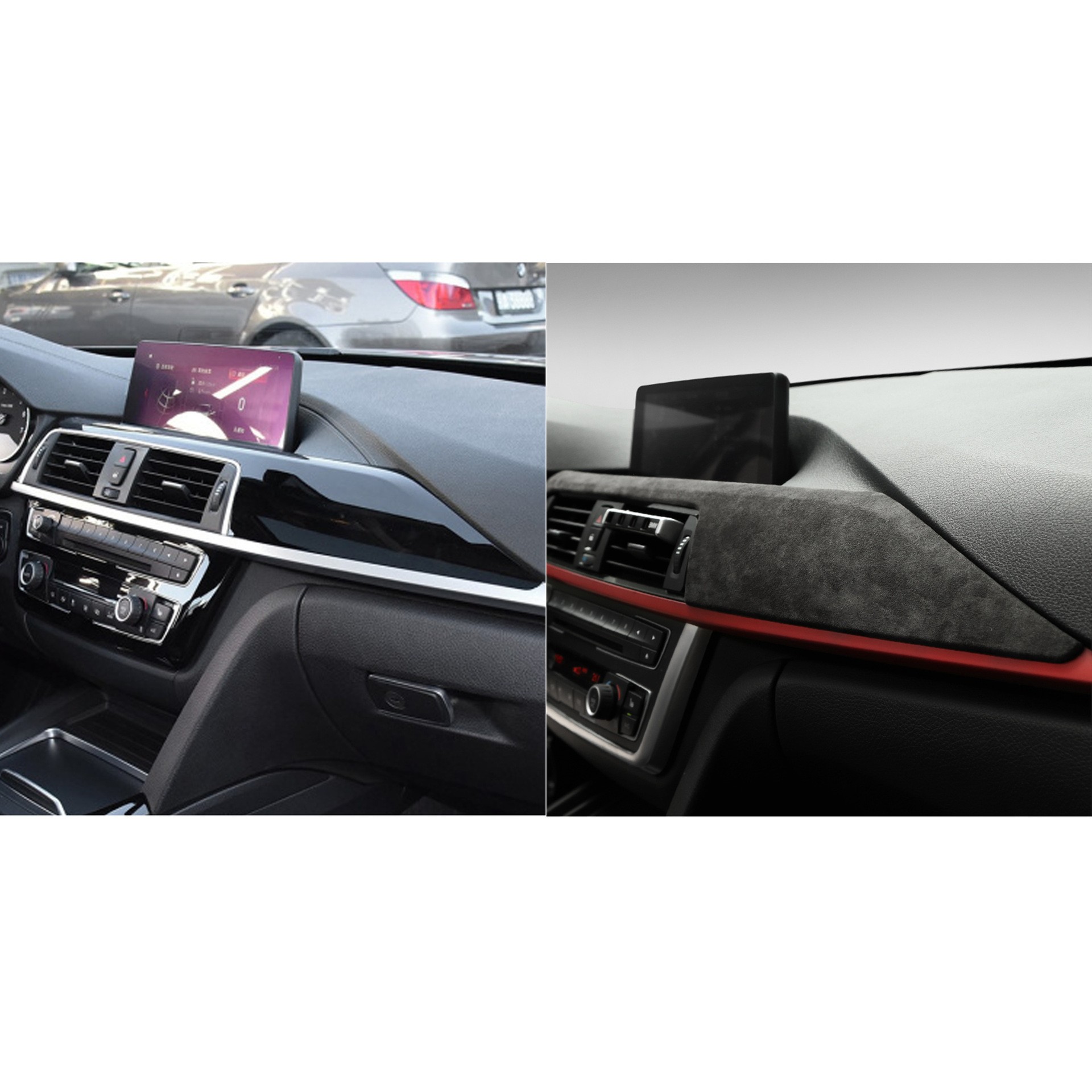 Suitable For BMW 3 Series F30 Alcantara Suede Central Control Instrument Trim