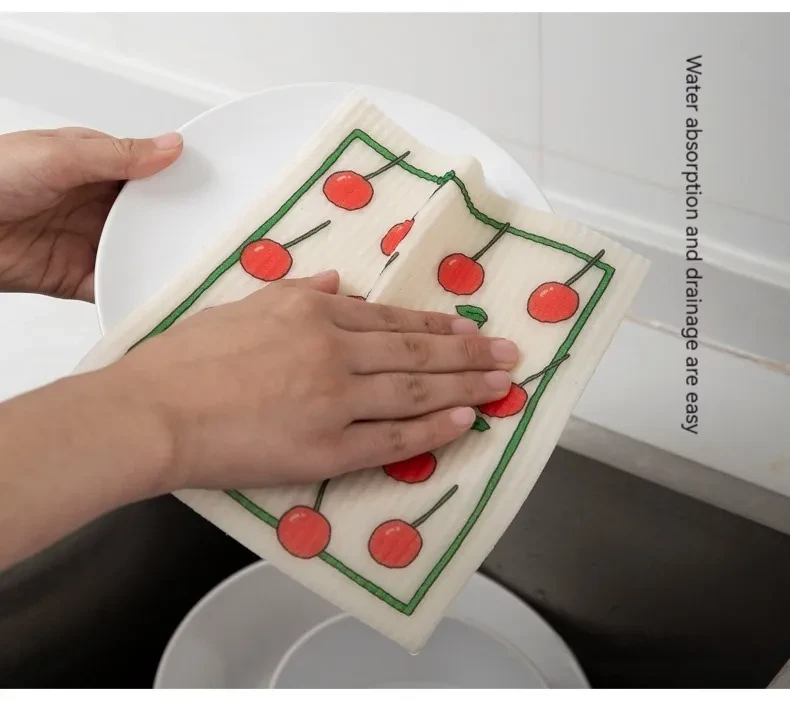 4 Pieces Of Water And Oil Absorbing Kitchen Dishwashing Cloth