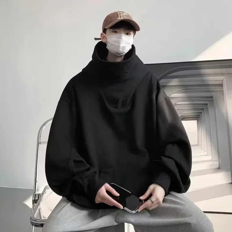 Mens Oversized Ninja Turtleneck Hoodie