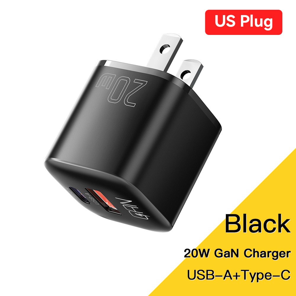 Essager 20W GaN USB Type-C Charger - PD Fast Charge QC 3.0