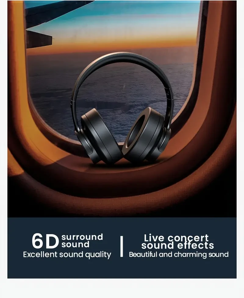 Picun B8 Wireless Headsphone, Head-mounted Wireless Headphone, Foldable, With Card Slot, MP3, Online Course, Game And Music Headset, 50mm Large Dynamic Speaker