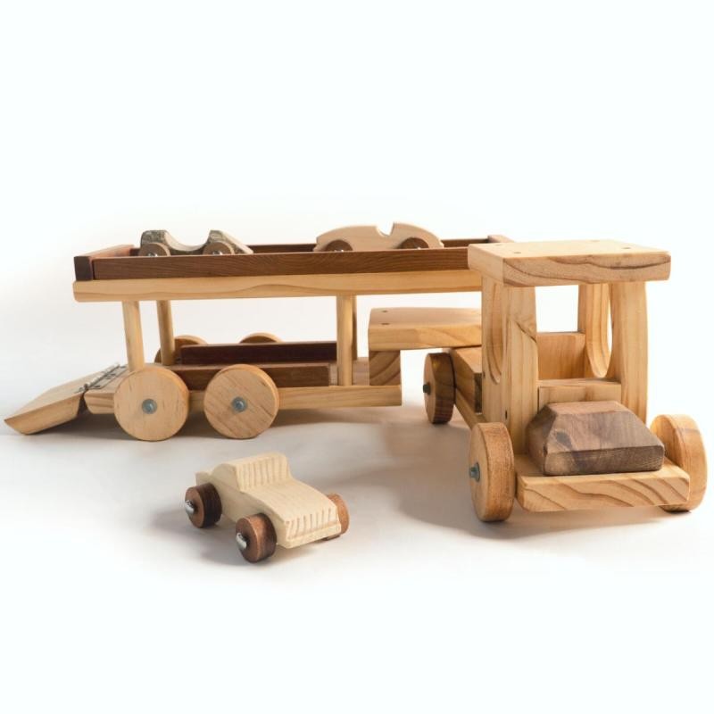 NZ Handmade| Car transporter with three cars New from GiftTree NZ!