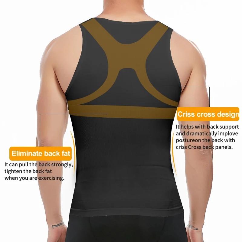 Men's Slimming Body Shaper - Abs Compression Shirt for Gynecomastia and Workout