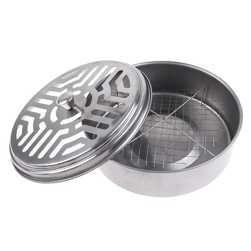 Safe Metal Mosquito Coil Holder - Round Rack Plate for Spiral Incense Repellent
