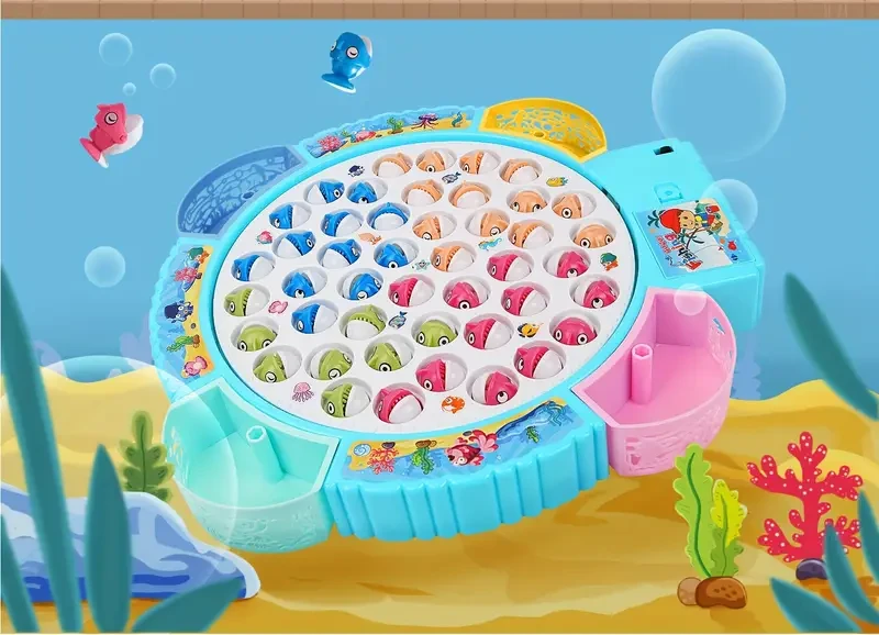 Fishing Toys, Hook Electric Spin With Music, Size Models Optional, Blue And Pink, Toys And Gifts For Kids, Cute Stickers, Practical Birthday And Christmas Gifts easter gift