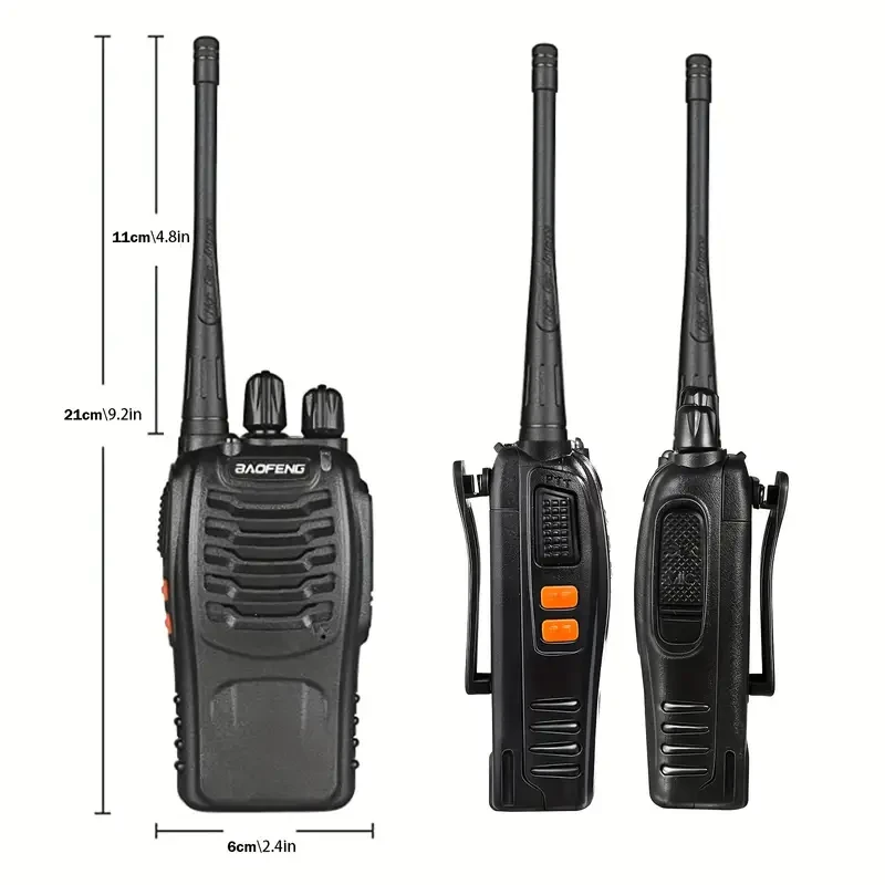 BaoFeng BF-888S Two Way Radio - Portable Walkie Talkie with LED Flashlight and Headphones for Outdoor Adventures