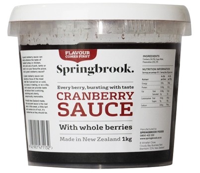 SAUCE CRANBERRY 1.1KG (SPRINGBROOK CRSACTN)
