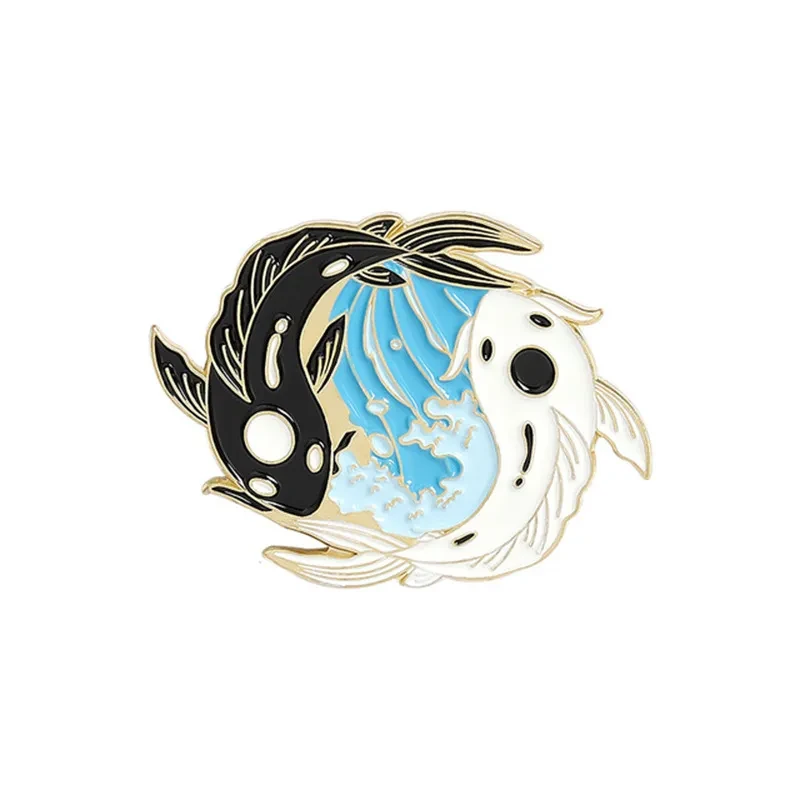 Embracing Gossip Illustration Creative Brooch Small Animal Badge