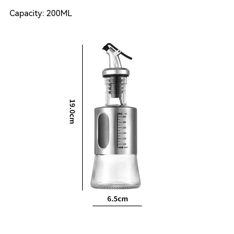 Kitchen Storage Bottle Cooking Oil Vinegar Seasoning Bottle Glass