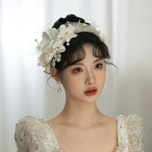 Female Mori Flower Hair Band Wedding Photo Accessories