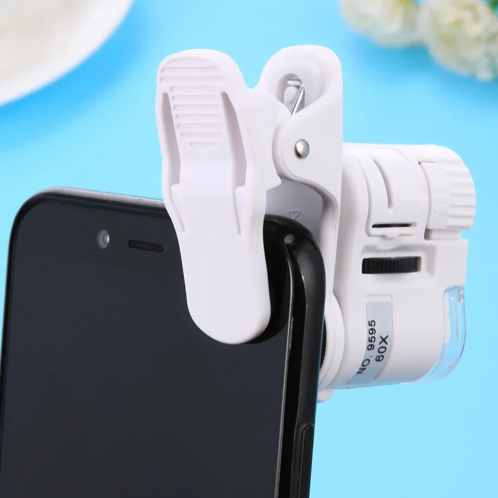 Digital Microscope Camera for Cell Phone with LED Light