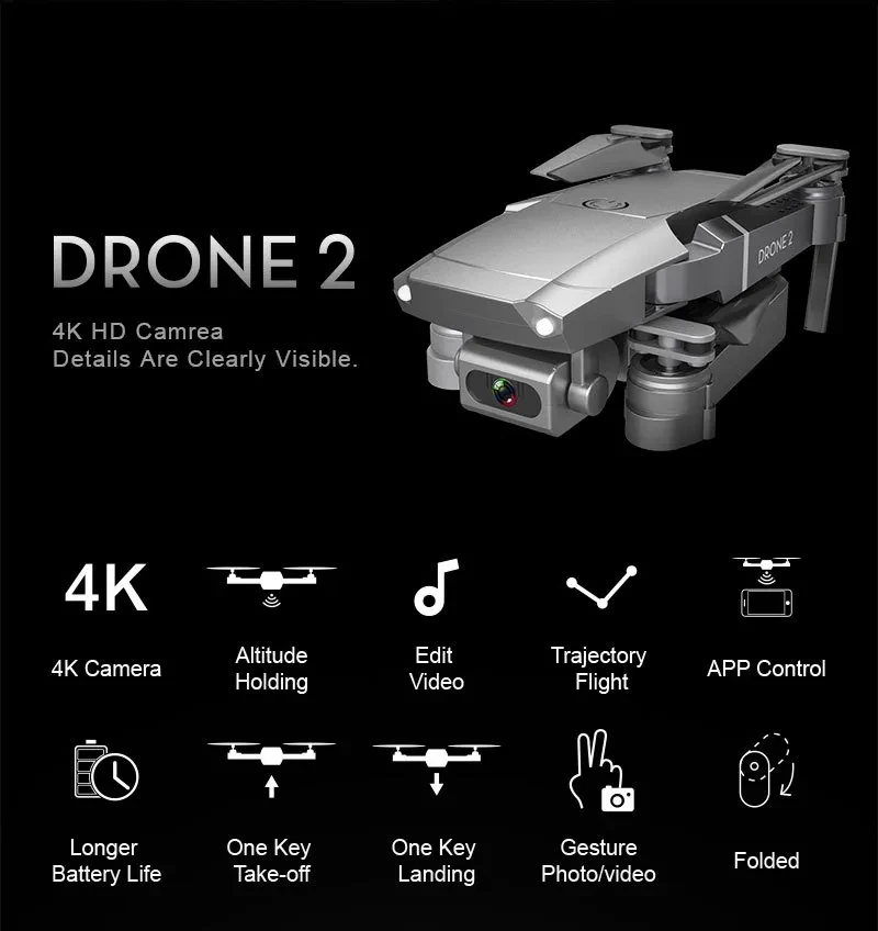 E68 Quadcopter Folding Drone