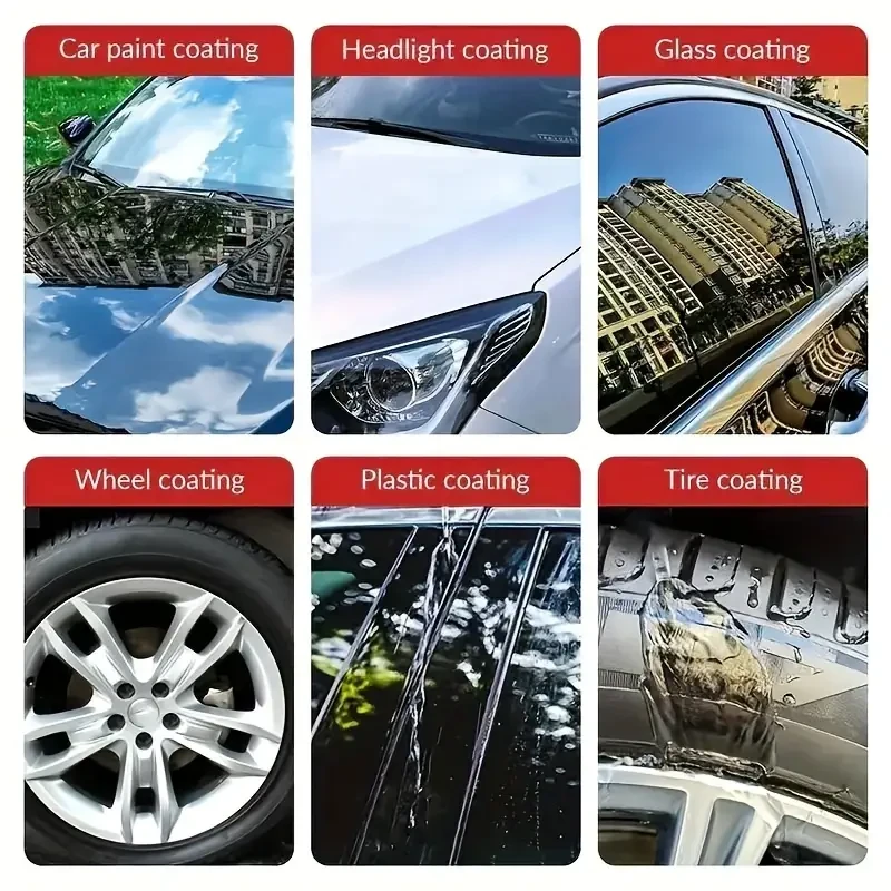 Nanocrystalline Wax Glass Car Paint Sealing Glaze Coating Spray - Bug, Sap & Tar Removers for Car Paint Maintenance - Advanced Crystal Wax Formula for Long-Lasting Protection and Easy Cleaning