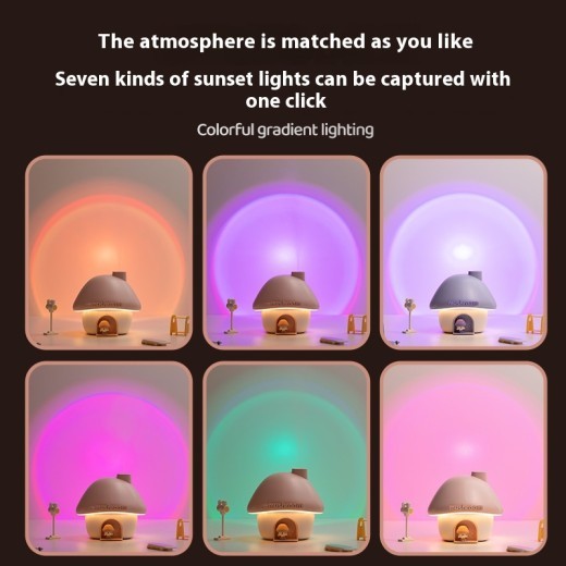 Mushroom House Ambience Light Mute Humidifier